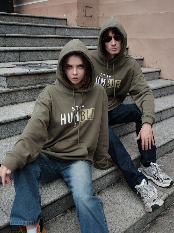 COUPLE OUTFITS - UNISEX MOSS-GREEN HOODIE