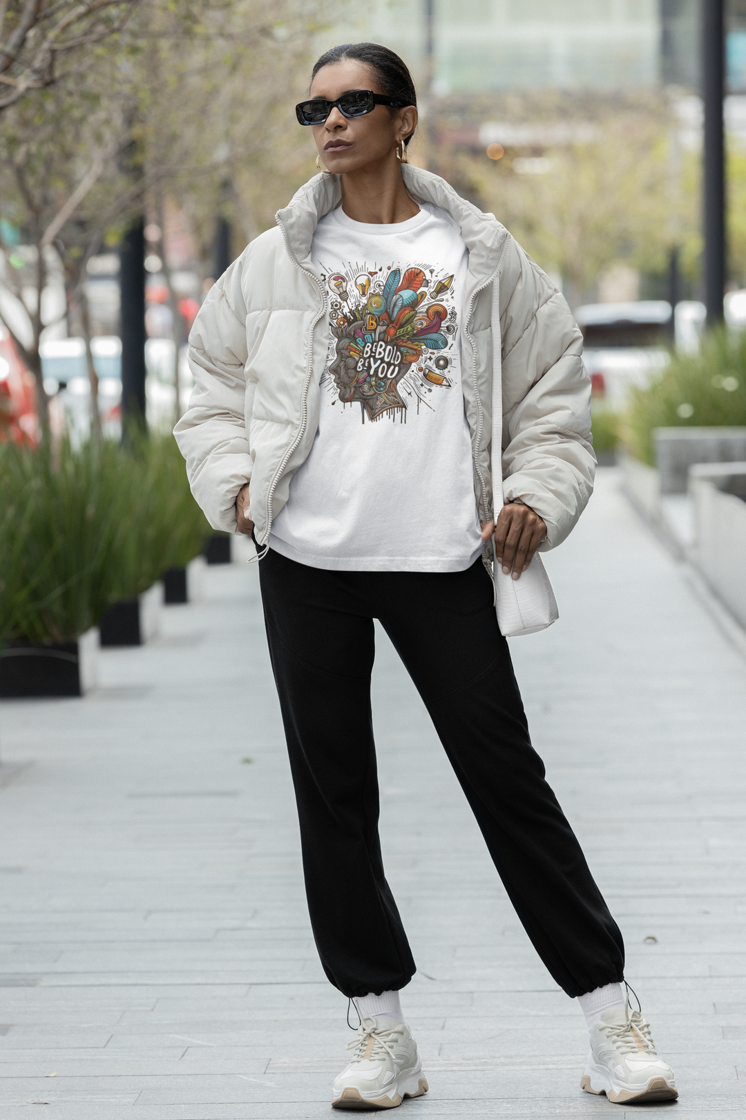 Unisex Cotton White T-Shirt - BE BOLD BE YOU