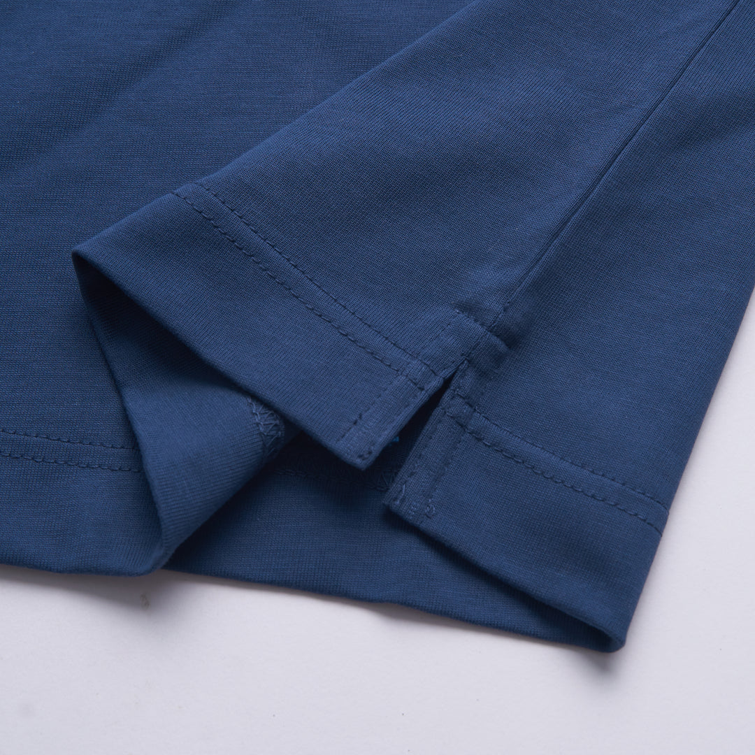 Unisex Navy-Blue Cotton Graphic Tees - Build Our Fun