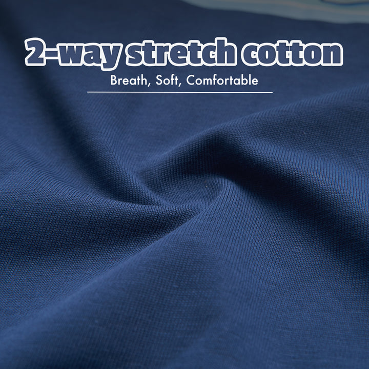 Unisex Navy-Blue Cotton Graphic Tees - Build Our Fun