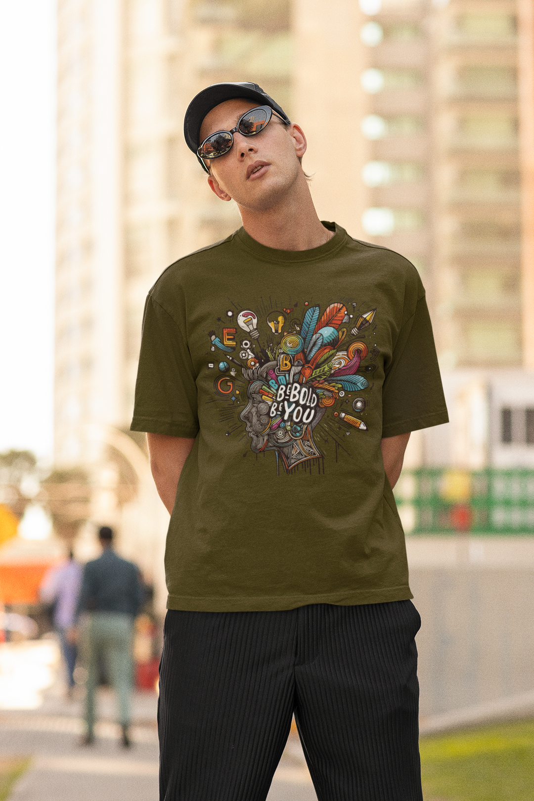 Unisex Cotton Brown T-Shirt - BE BOLD BE YOU