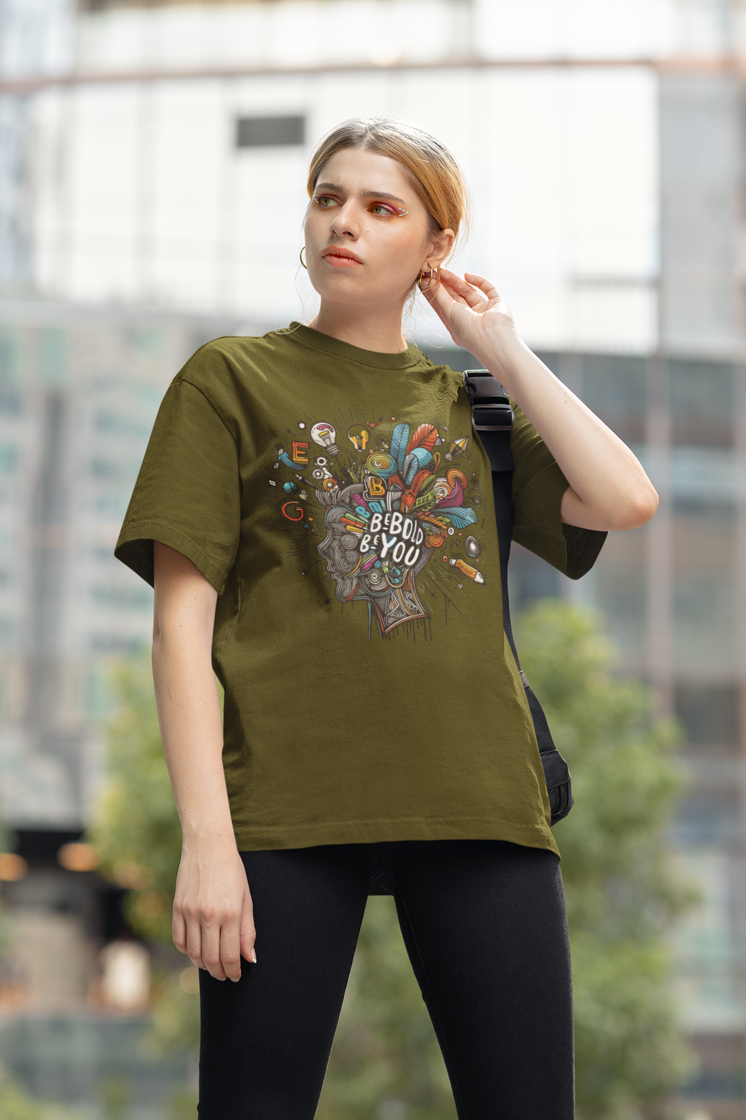 Unisex Cotton Brown T-Shirt - BE BOLD BE YOU