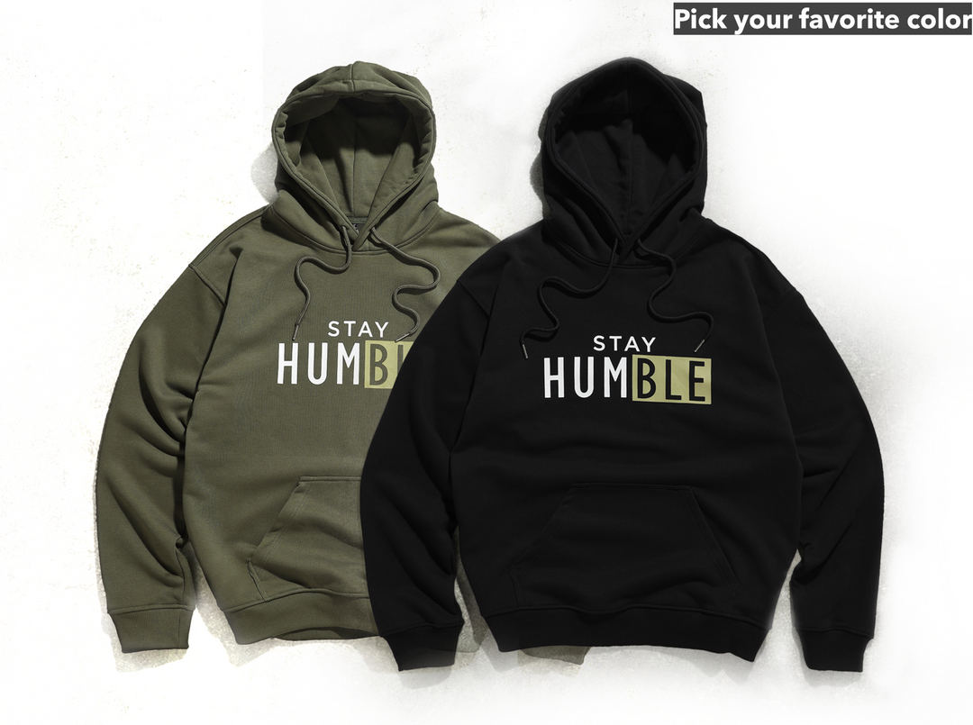 UNISEX BLACK "STAY HUMBLE" HOODIE